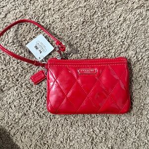 Coach Scarlet Quilted Wristlet